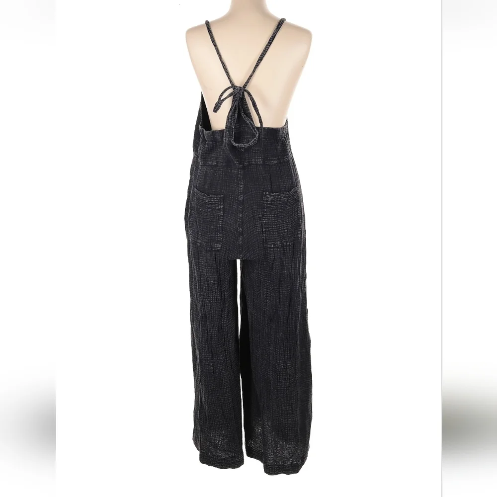 Easel Charcoal Jumpsuit with Pockets - Picture 4 of 7